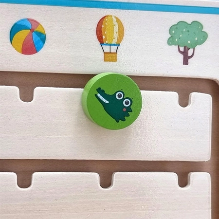 TOOKY TOY Drewniana Gra Pamięciowa dla Dzieci Nauka Liczenie Zwierzątka 21 el.