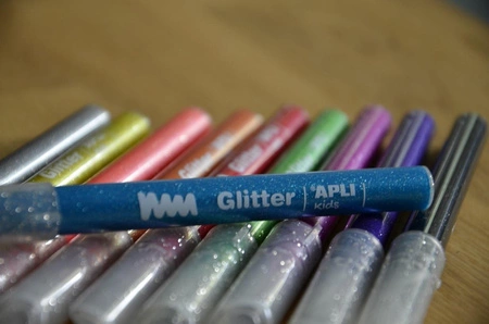 Flamastry brokatowe Apli Kids - 10 kolorów