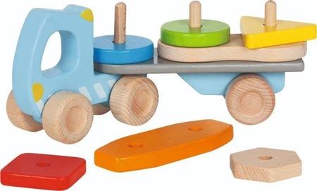 Ciężarówka z przyczepą 55859- Goki, układanki na palikach