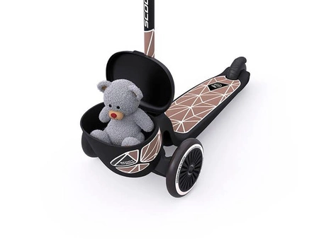 SCOOTANDRIDE Highwaykick 2 Lifestyle Hulajnoga trójkołowa balansowa z zamykanym schowkiem 2+ Brown Lines