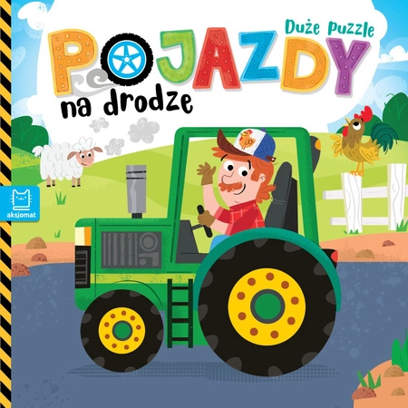 Pojazdy na drodze. Duże puzzle