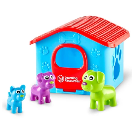 Sorter Pieski, Zestaw do nauki liczenia, kolorów i kształtów, 28 elementów