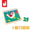 Puzzle drewniane Kurka Henrieta 9 el., 18 m+, Janod