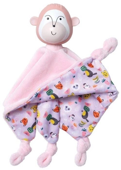 DouDou kocyk przytulanka gryzak Małpka 217630-Manhattan Toy, zabawki dla niemowląt