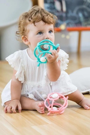 Mombella Gryzak z Grzechotką Ślimak Pink Nowy