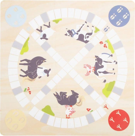 Kolekcja 4 gier planszowych 4 Friends 12228-Small Foot, drewniane gry planszowe