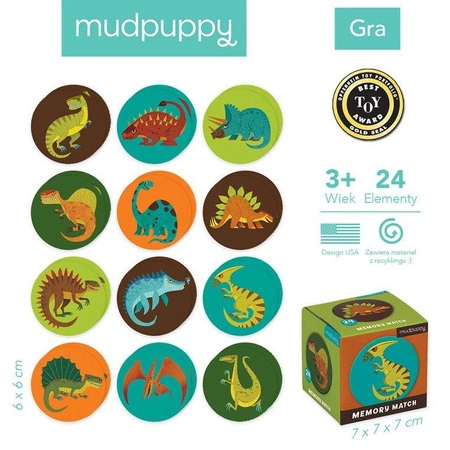 Mudpuppy Gra Mini Memory Dinozaury