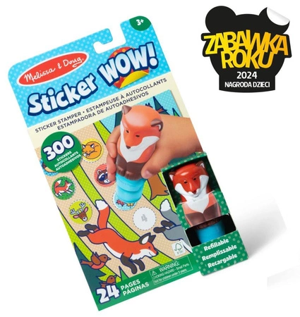 Sticker WOW! Stempelek z naklejkami- Lisek