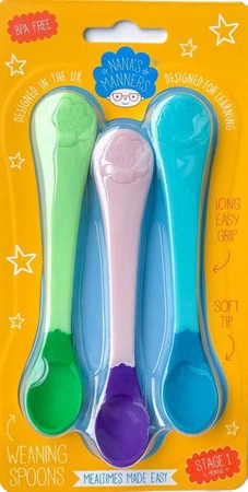 Nana's Manners ETAP 1 Zestaw 3 łyżeczek, kolor