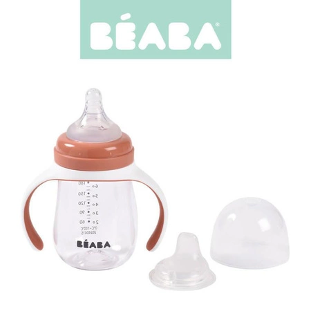 Beaba Butelka treningowa 2 w 1 tritanowa 210 ml Terracotta