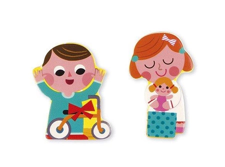 Puzzle drewniane 3-warstwowe Gwiazdka, Janod