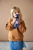 Lassig Bluza z kapturem z bawełny organicznej GOTS Little Gang Fun caramel 4-6 lat