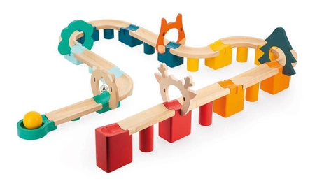 Drewniana układanka tor Mój pierwszy kulodrom 2+, Janod