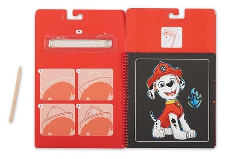 Zdrapywanki z rysikiem Psi Patrol Scratch Art Pad – Marshall Melissa and Doug 33261