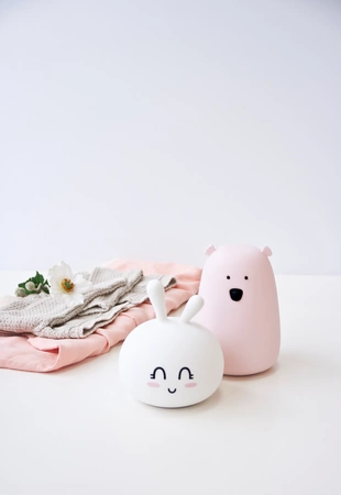 Miś Duży Lampka Silikonowa Różowa Rabbit&Friends