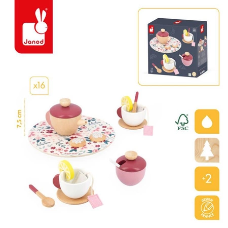 Drewniany zestaw do herbaty Twist 2+, Janod