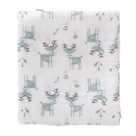 Fresk Pieluszki muślinowe zestaw 2 szt. 120 x 120 cm Las