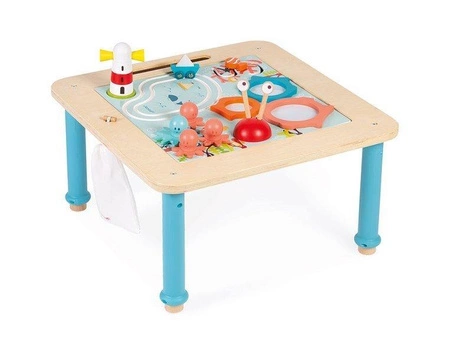 Drewniany progresywny stolik aktywizujący 18 m+, Janod