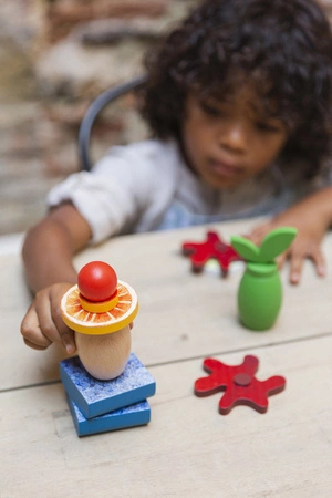 Lekkid, drewniane magnetyczne klocki konstrukcyjne- Jedzenie