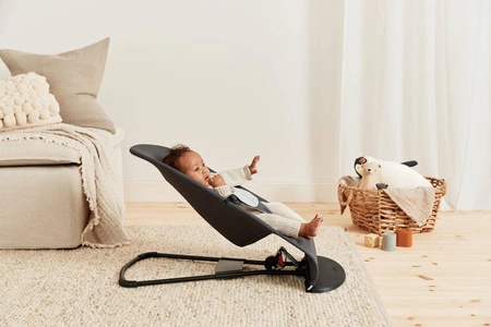 BABYBJORN - leżaczek BALANCE SOFT COTTON/JERSEY - Szary / Szary