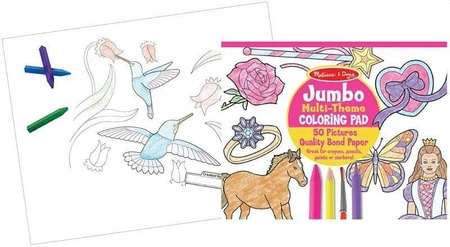 Kolorowanka Jumbo Konie, Kwiaty, Serduszka 14225-Melissa & Doug, kolorowanki