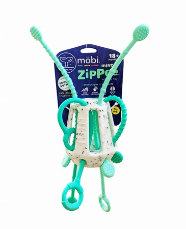 Przeciąganiec Zippee Miętowy. Zabawka sensoryczna. - Mobi