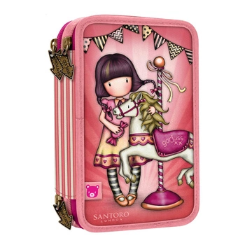 Potrójny Piórnik z Wyposażeniem - Gorjuss - Fairground - Carousel