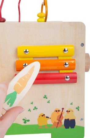 Drewniana kostka edukacyjna Królik z marchewką 11732- Small Foot, zabawki motoryczne