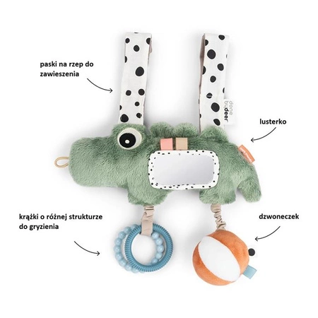 Done by Deer Zawieszka do Wózka i Fotelika Krokodyl Croco Green