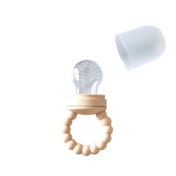 Silikonowy gryzak do karmienia, mleczno-kremowy JackOJuno