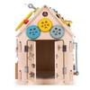 Drewniany domek manipulacyjny dla dzieci panel edukacyjny XXL 30 elementów