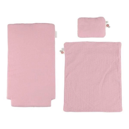 Little Dutch Drewniany wózek dla lalek z pościelą FSC LD7096