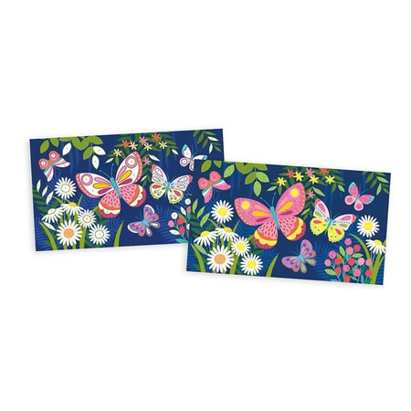 Zestaw kreatywny Fluorescencyjny piasek Motyle 6+, Janod