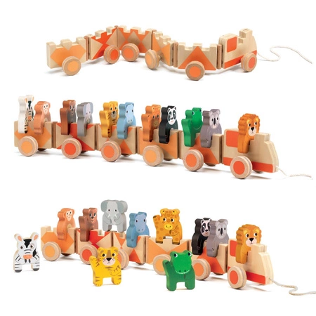Drewniany pociąg Trainimo Jungle DJ06318
