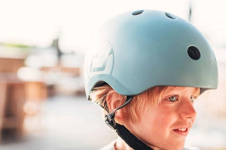 SCOOTANDRIDE Kask S-M dla dzieci 3+ Steel