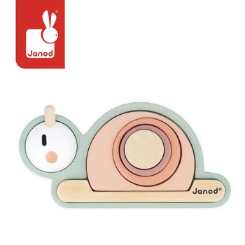 Drewniana układanka sensoryczna Ślimak Sweet Cocoon 12 m +, Janod