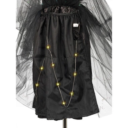 Souza! Kostium sukienka tiulowa z cekinami i lampkami LED czarownica Agatha 8-10 lat