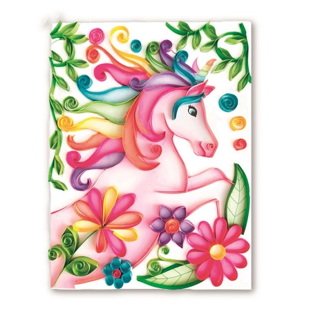 Box Candiy, zestaw artystyczny do quillingu Jednorożec