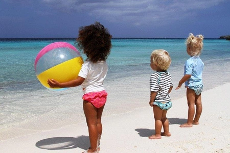 Lassig Koszulka T-shirt do pływania White UV 50+ Girl