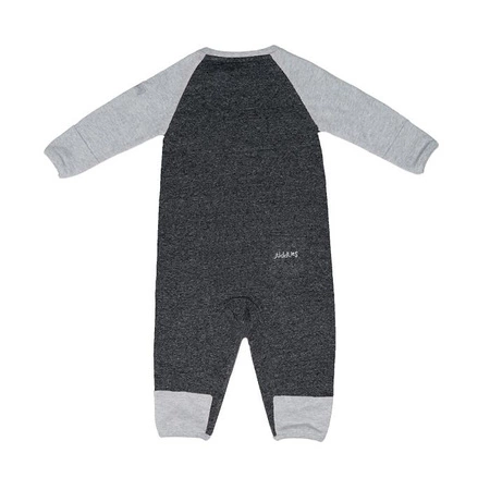 Juddlies Organic Raglan Pajacyk Black NB
