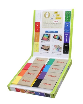 Zestaw 8 kwadratowych kredek dla dzieci, Kitpas