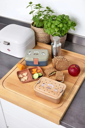 Lassig Bidon ze stali nierdzewnej z dodatkową zakrętką z ustnikiem 500 ml Happy Prints