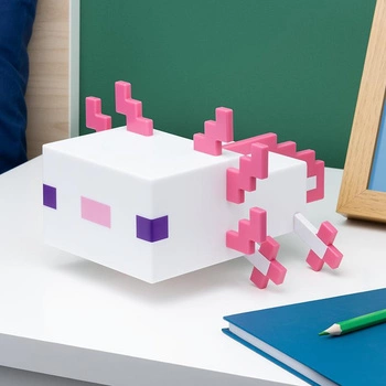 Minecraft Axolotl multicolor light (high: 13 cm) / lampka wielokolorowa Minecraft Axolotl (wysokość: 13 cm)