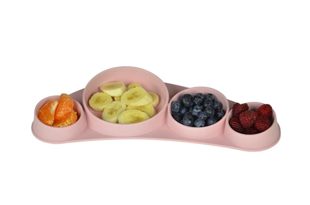 Silikonowy talerz Tiny Tapas Koo-di - Powder Pink