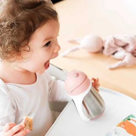 BEABA Bidon niekapek ze słomką termiczny 250 ml Windy Blue