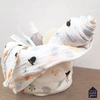 Muślinowy, mały otulacz dla niemowlaka, Doudous, Puchaci Przyjaciele | Maison Petit Jour®