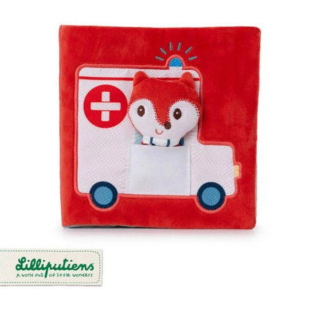 LILLIPUTIENS Książeczka aktywizująca z mini-pacynką Doktor Lisiczka Alice 12 m+