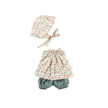 KOMPLET Z CZAPECZKĄ DLA LALKI 21CM RETRO ŁĄCZKA