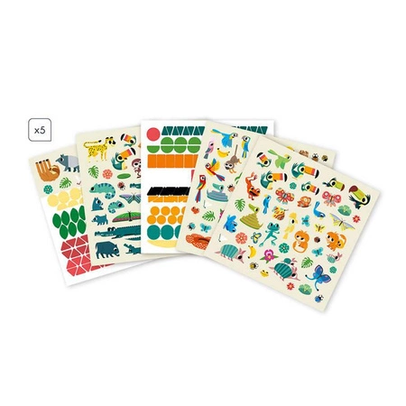 Zestaw kreatywny Naklejki i ozdoby My arts & crafts 5+, Janod