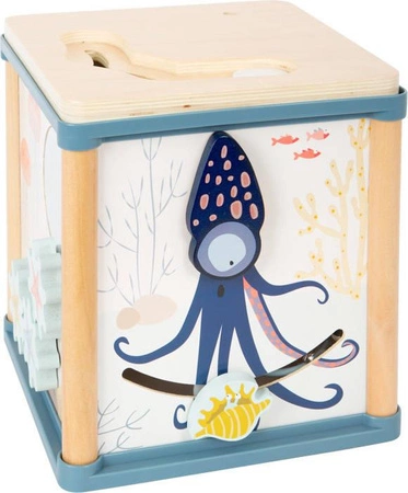 Drewniana kostka motoryczna Podwodny świat 11910-Small Foot, zabawki edukacyjne
